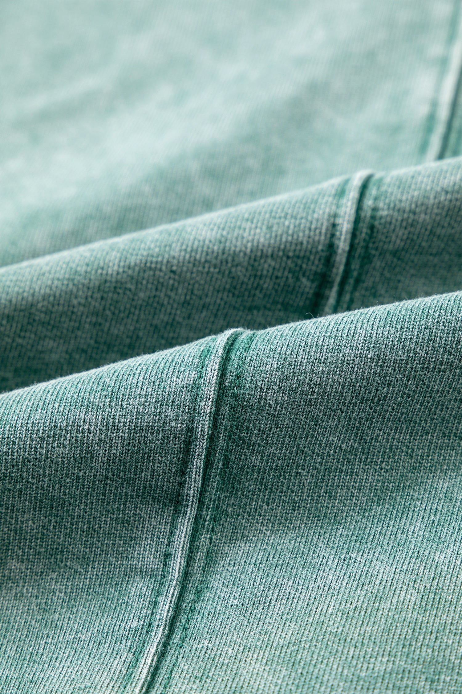 Evergreen Mineral Washed Zip Open-Front Jacket Style Cotton Sweatshirt
