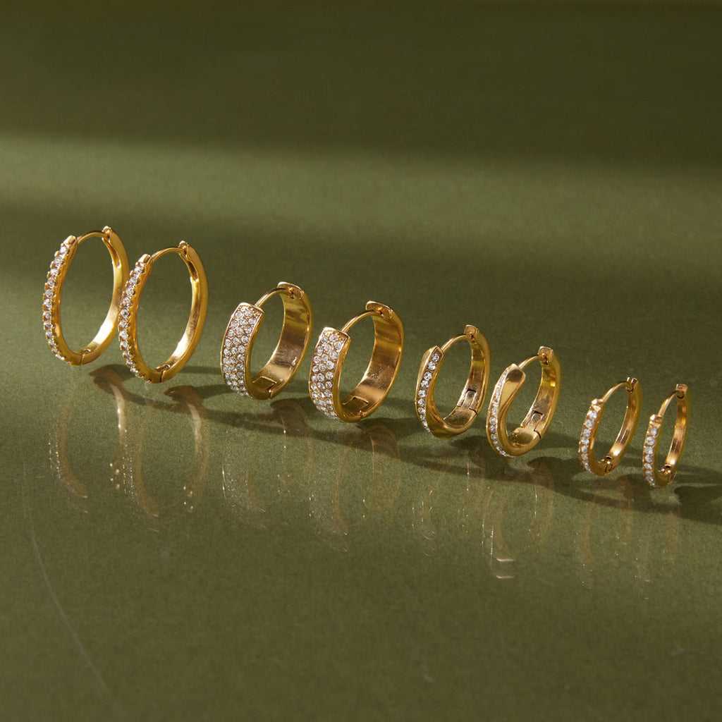 Zircon Hoop Earrings Collection