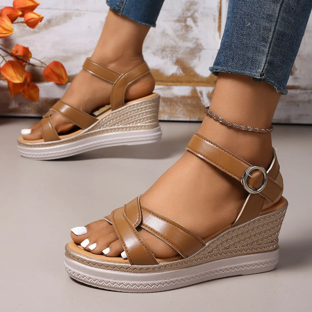 Open Toe Platform Wedge Sandals