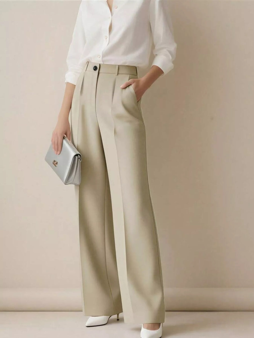 High-Waisted Wide Leg Pants