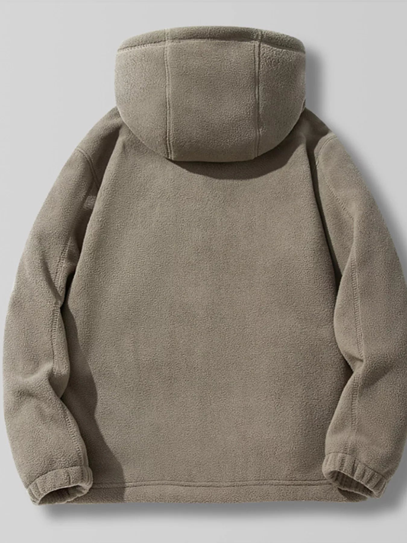 Men's Full Size Outdoor Fleece Hooded Jacket Plus Size