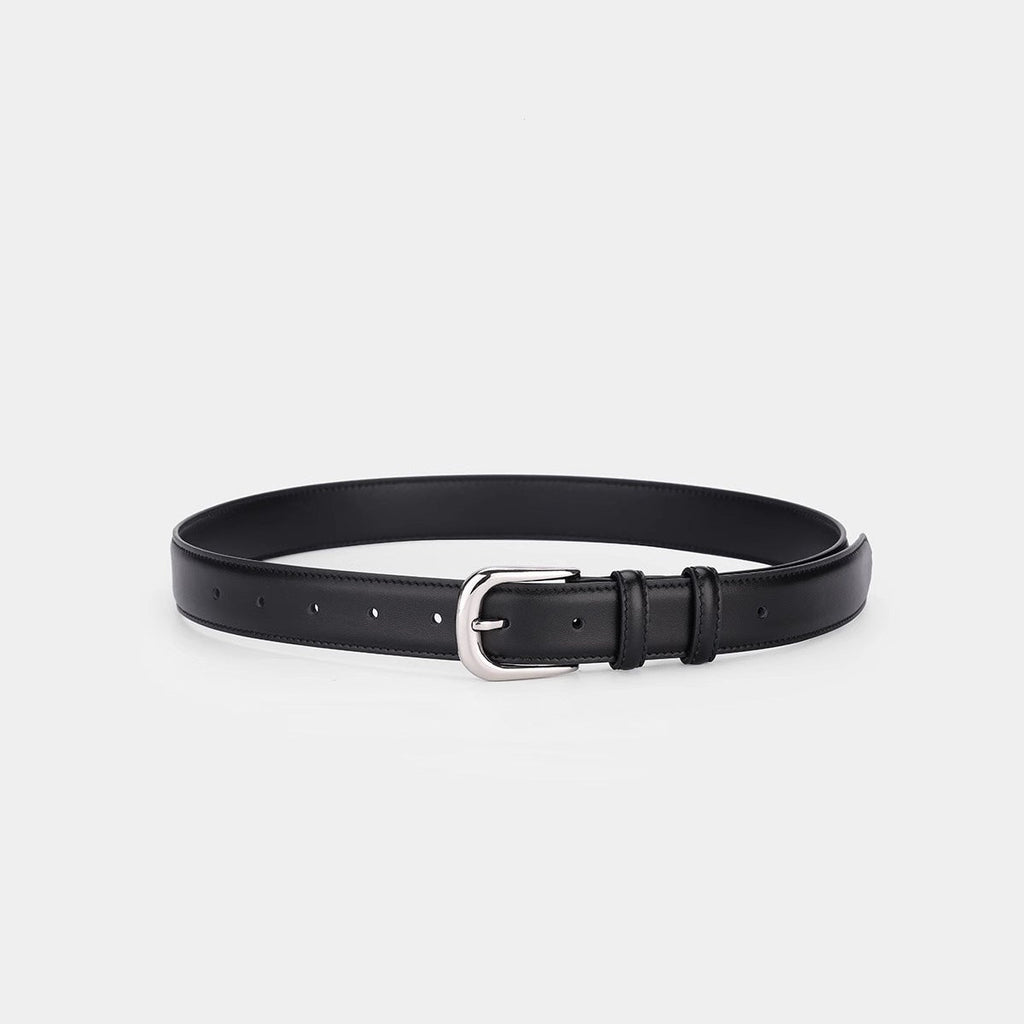 Classic Leather Skinny Belt