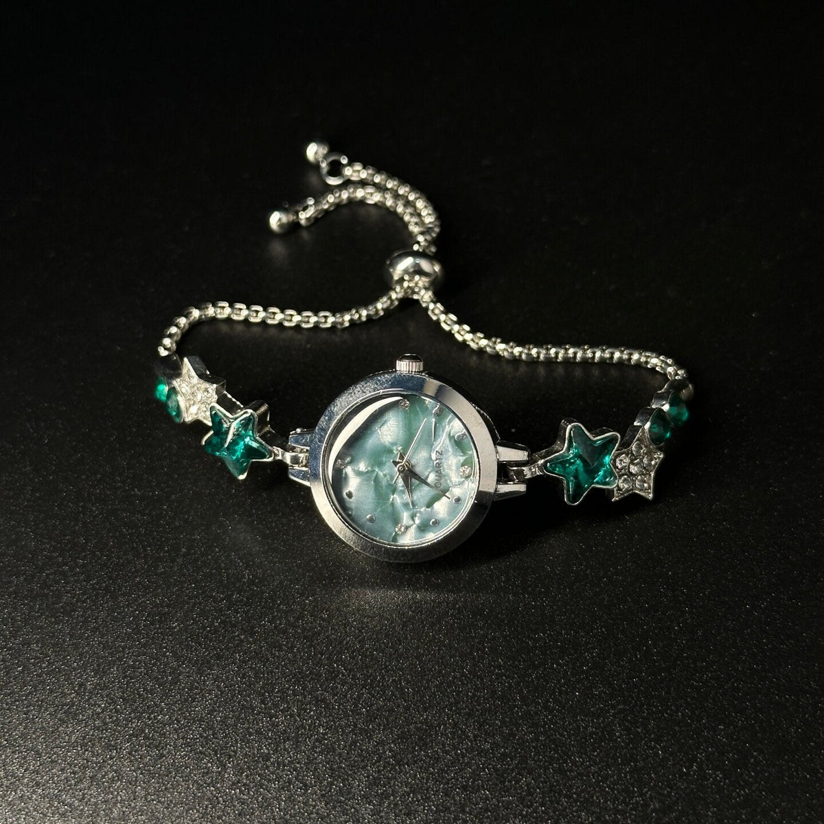 Green Diamond-studded Star Watch