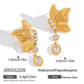 Butterfly Zircon Drop Earrings