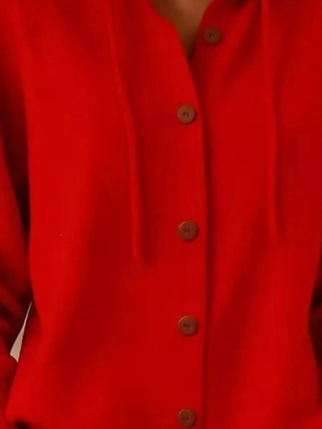 Hooded Button-Up Cardigan