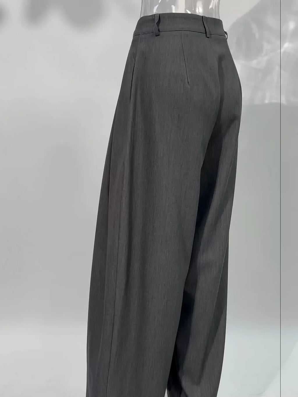 High-Waisted Wide-Leg Pleated Pants