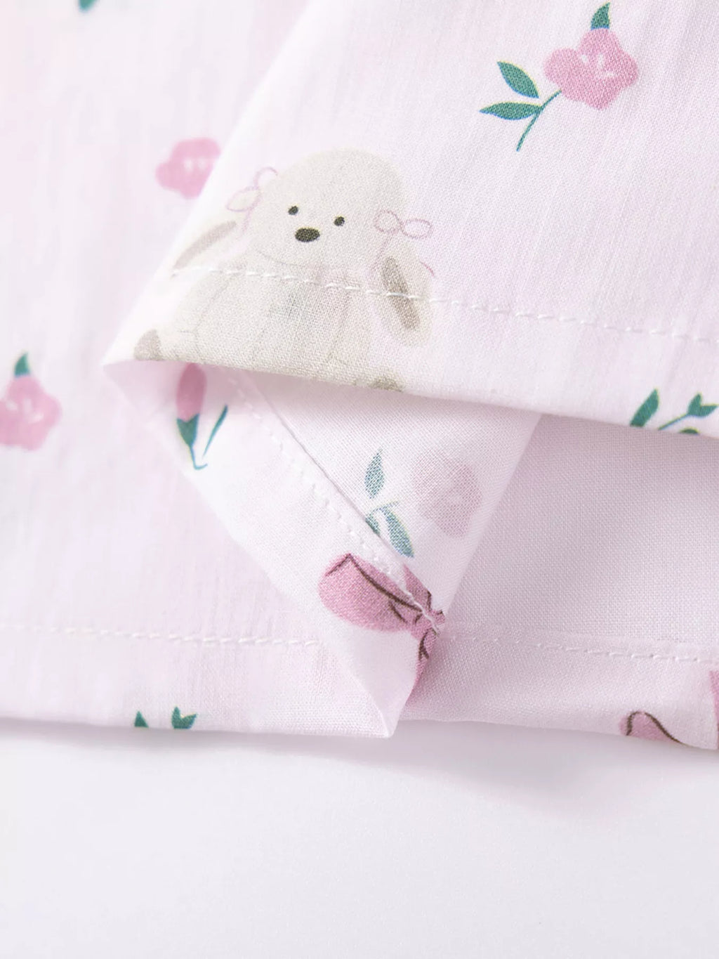 Children's Bow Print Peter Pan Collar Dress