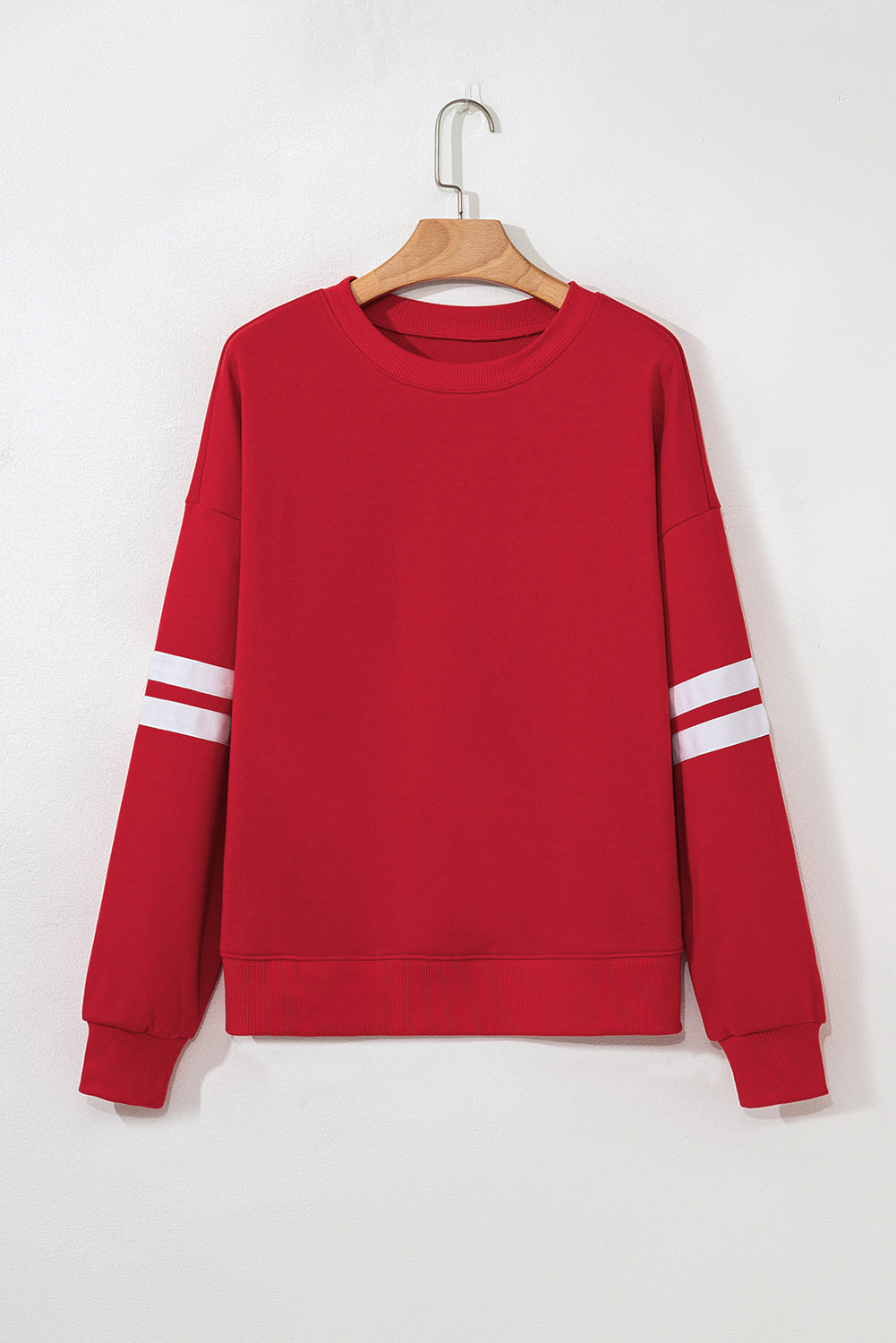 Varsity Stripe Drop Shoulder Oversized Sweatshirt