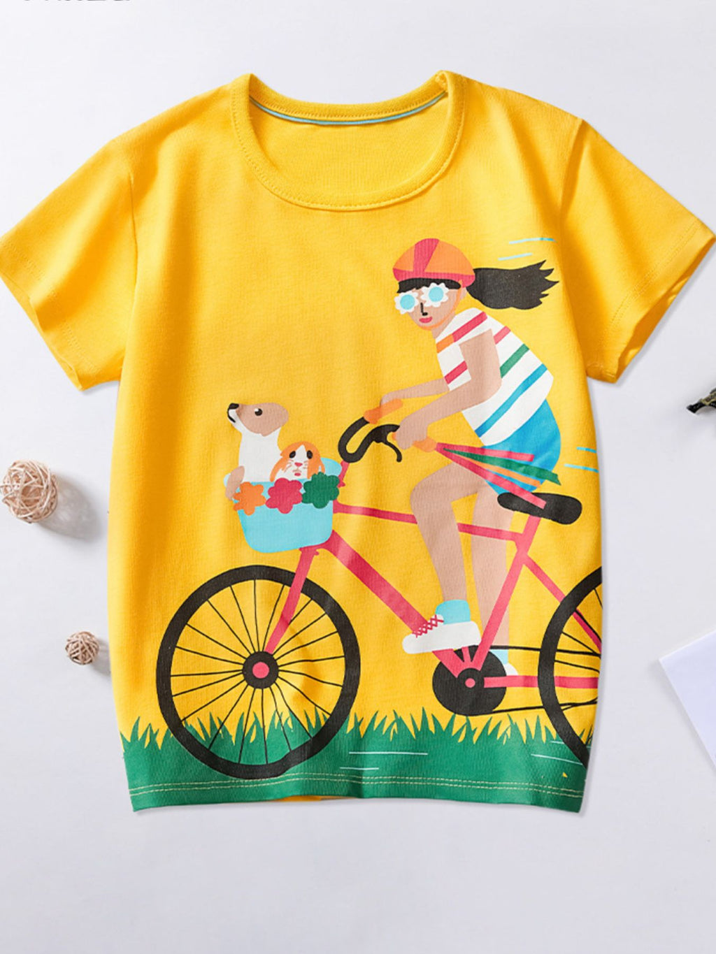 Children's Bicycle Graphic Short Sleeve T-Shirt