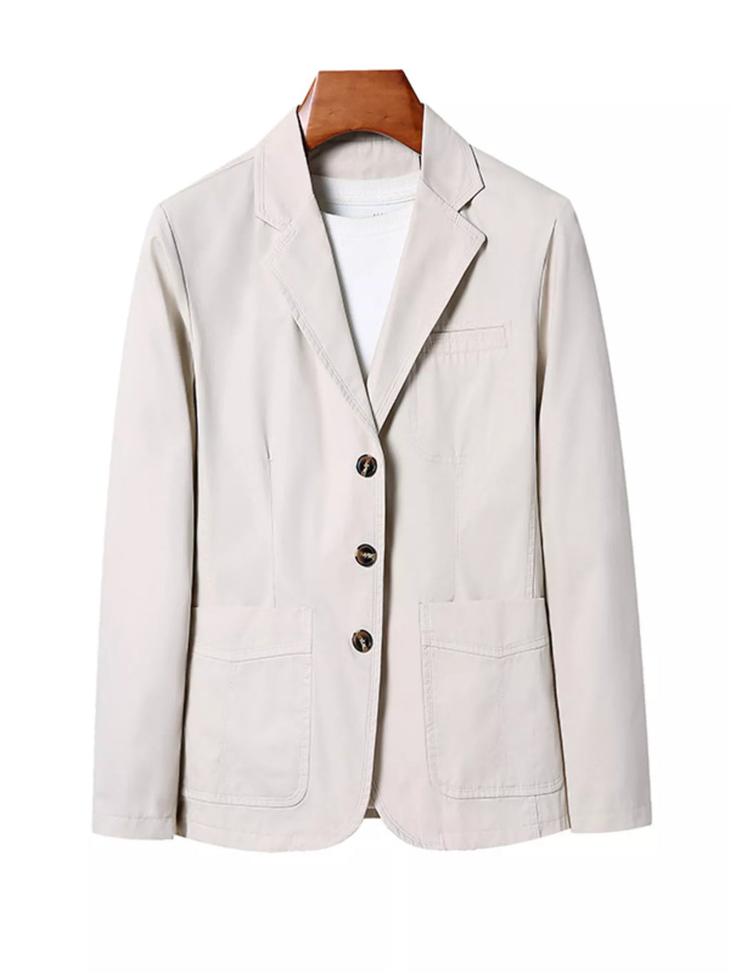 Men's Plus Size Lapel Collar Long Sleeve Blazer