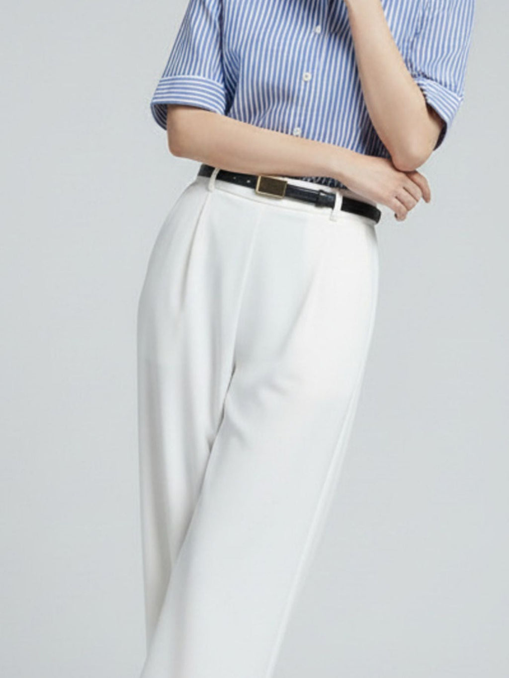 Gold Buckle Skinny Belt