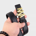 Gold Buckle Leather Belt