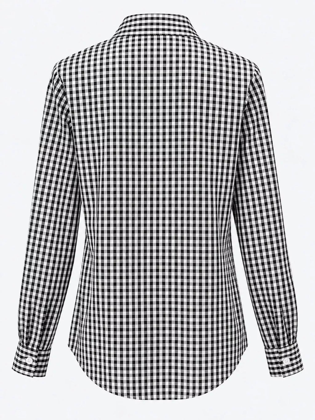 Plus Size Plaid Button-Down Long Sleeve Shirt