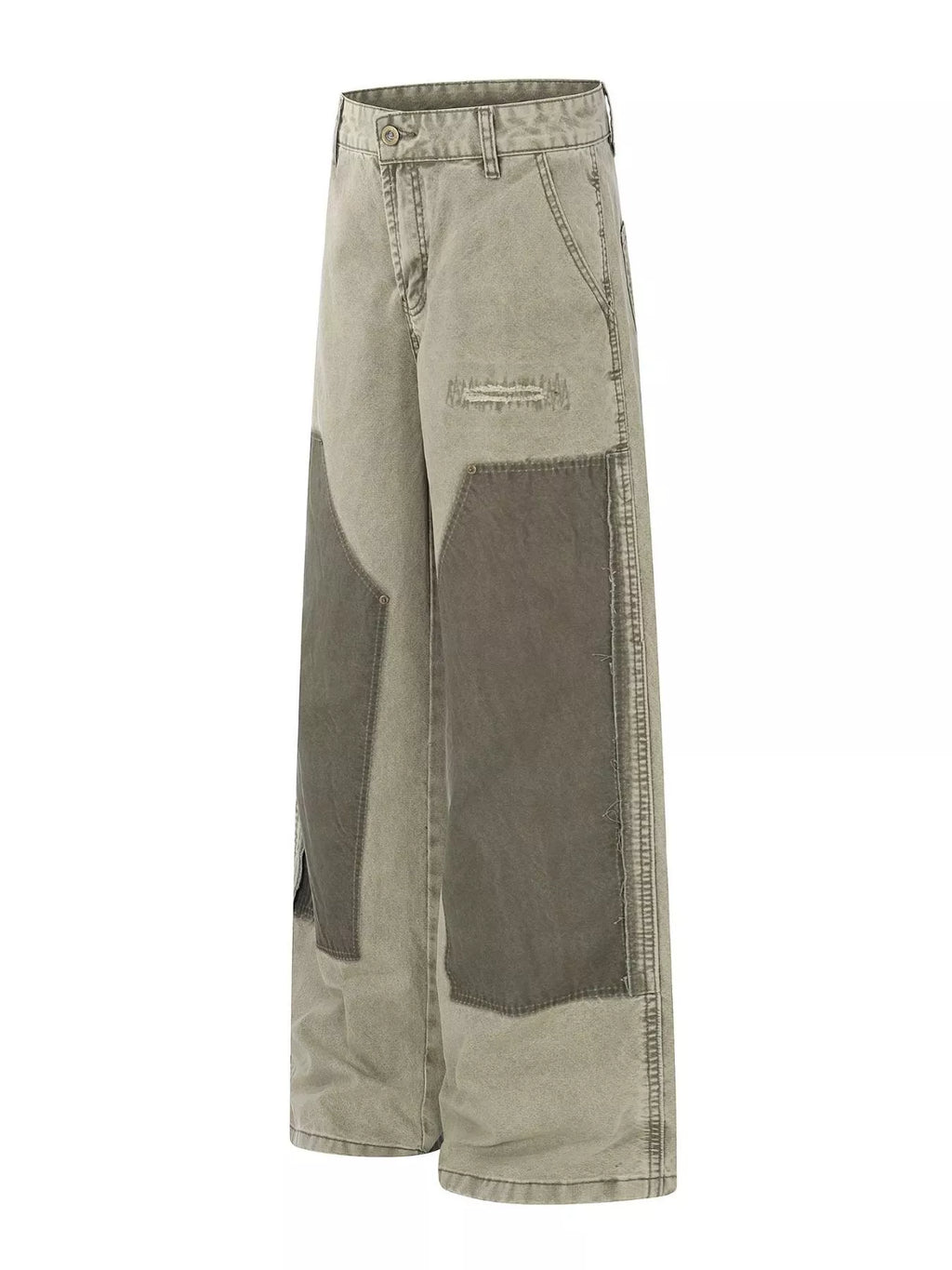Men's Patchwork Wide-Leg Cargo Pants
