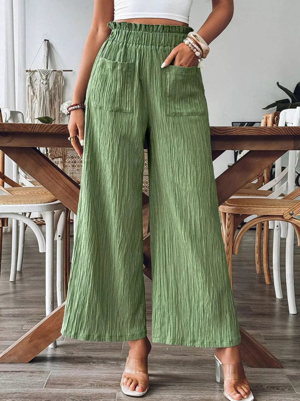 High-Waisted Wide Leg Pants