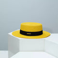 Straw Boater Hat with Band