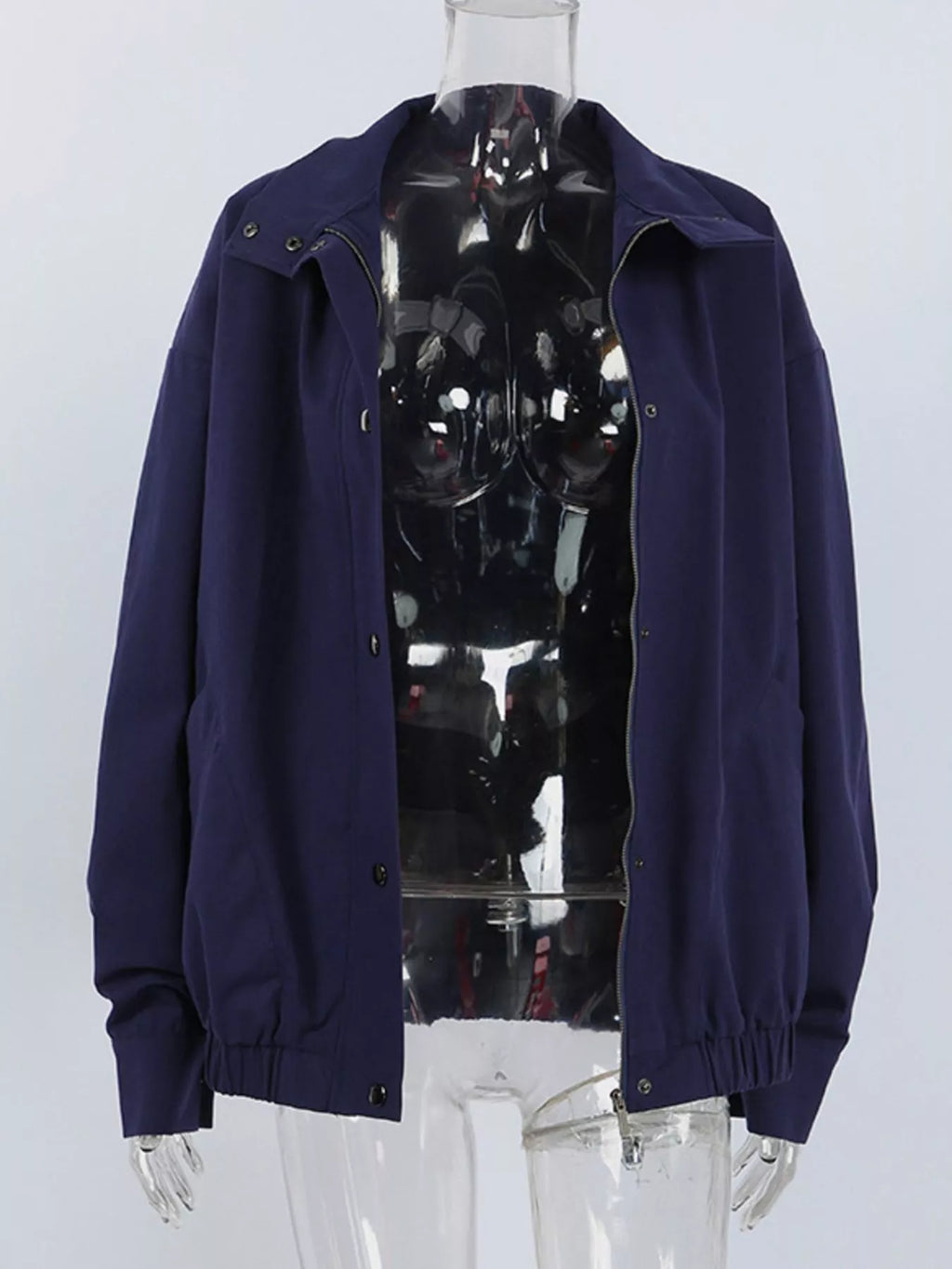 Snap Down Dropped Shoulder Jacket