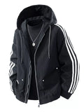 Men's Plus Size Casual Hooded Windbreaker Jacket