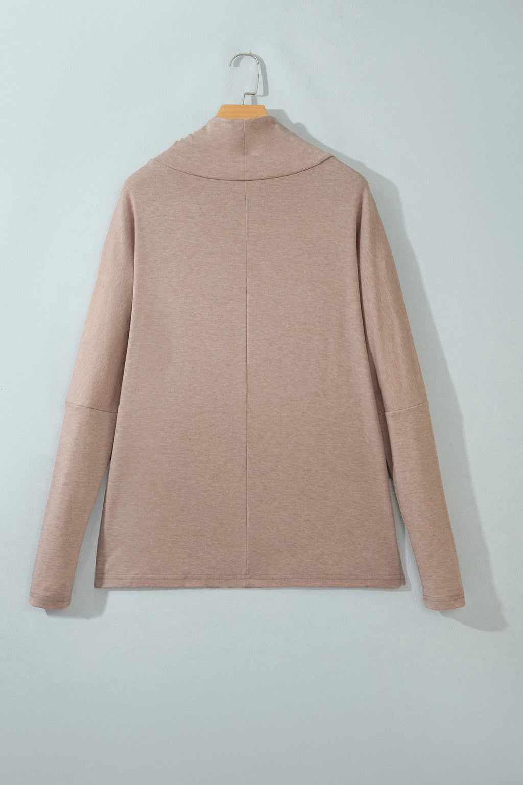 High Neck Long Sleeve Shift Blouse