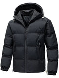 Men's Plus Size Warm Padded Hooded Puffer Jacket