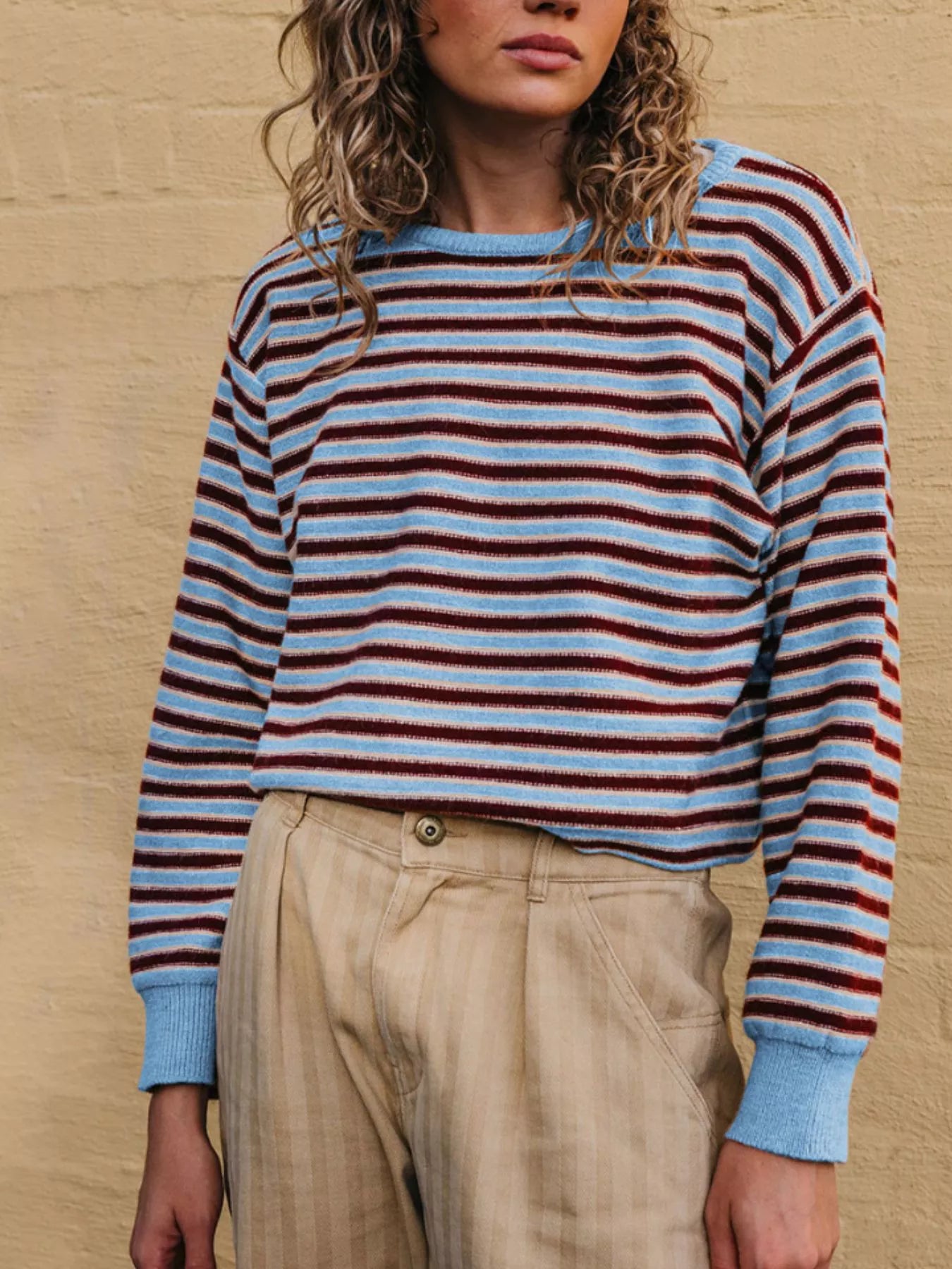 Striped Crew Neck Sweater