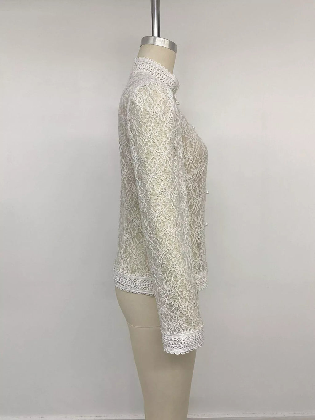 Lace Chinese Style Button Shirt