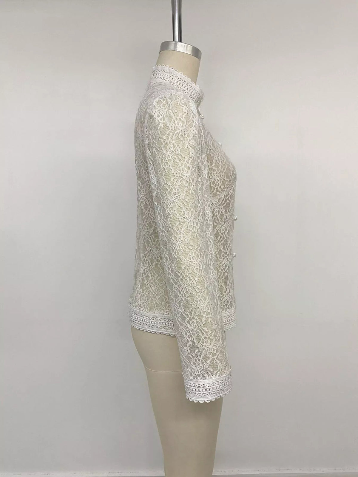 Lace Chinese Style Button Shirt