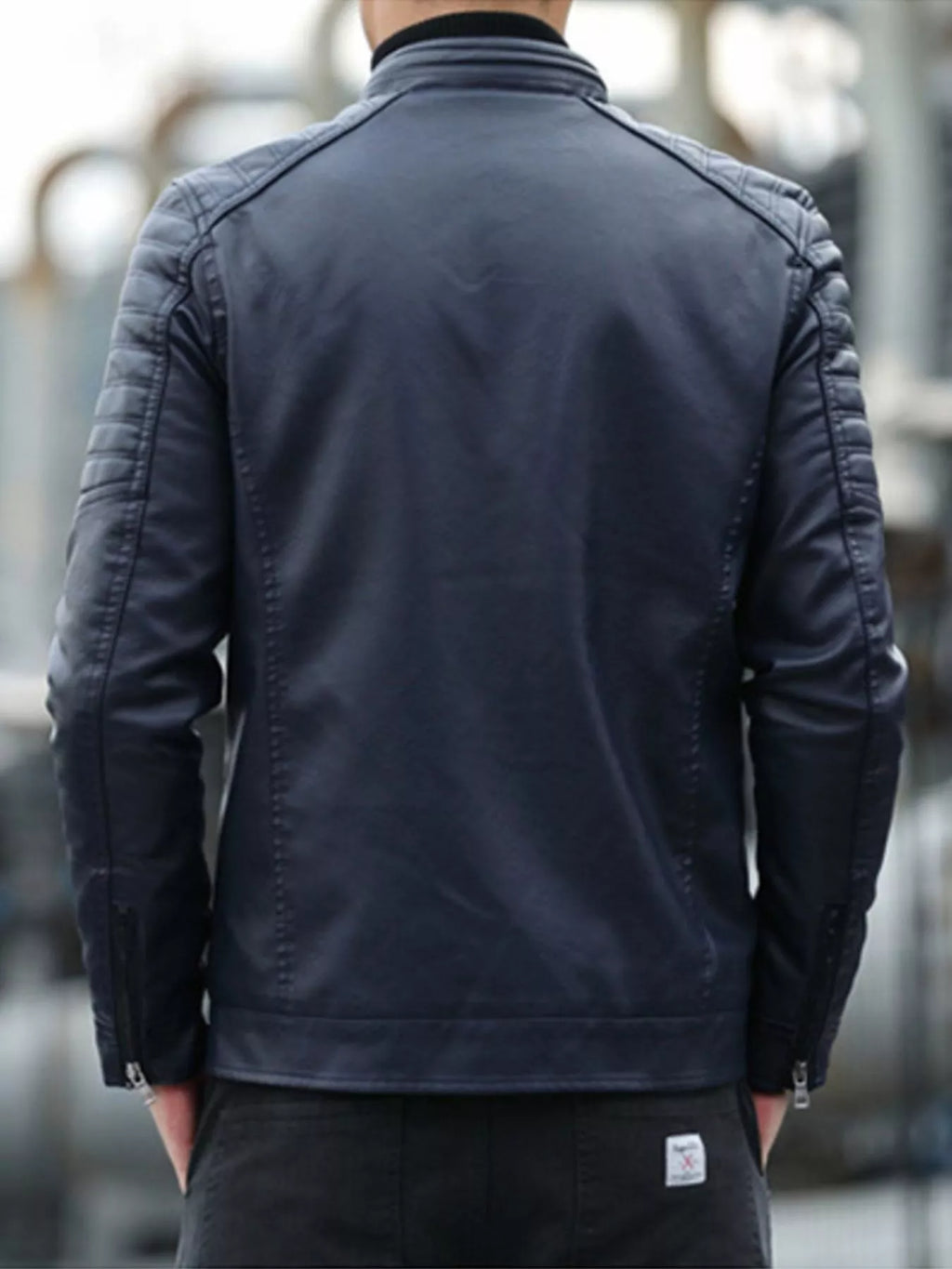 Men's Plus Size Zip Up Long Sleeve Jacket