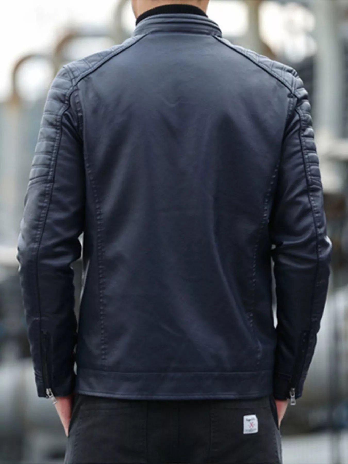 Men's Plus Size Zip Up Long Sleeve Jacket