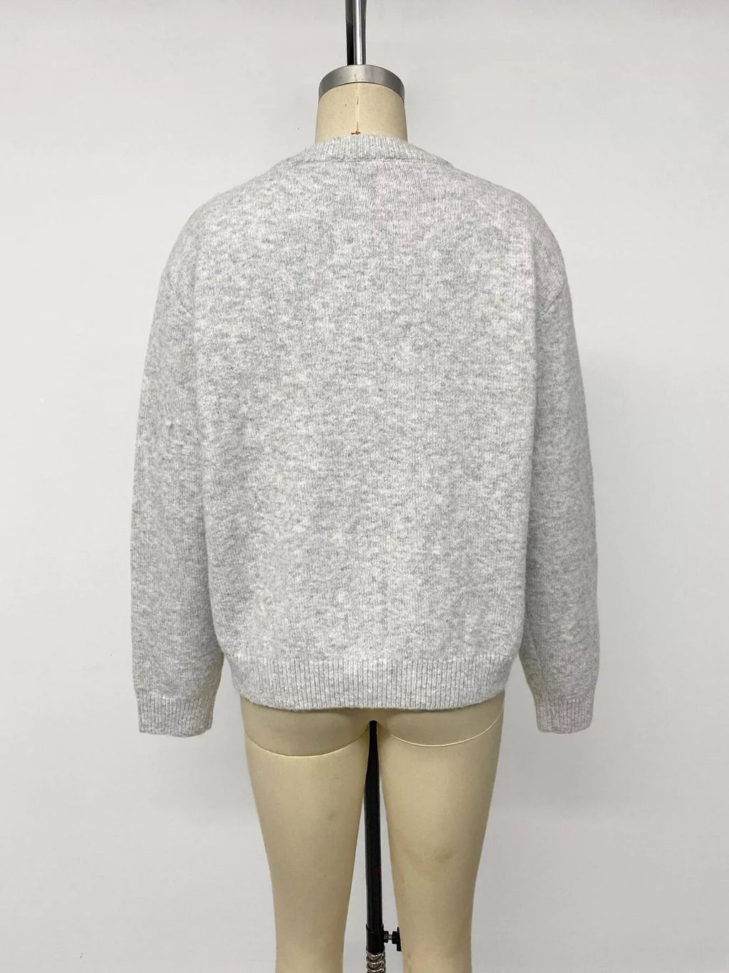 Crew Neck Button-Down Cardigan
