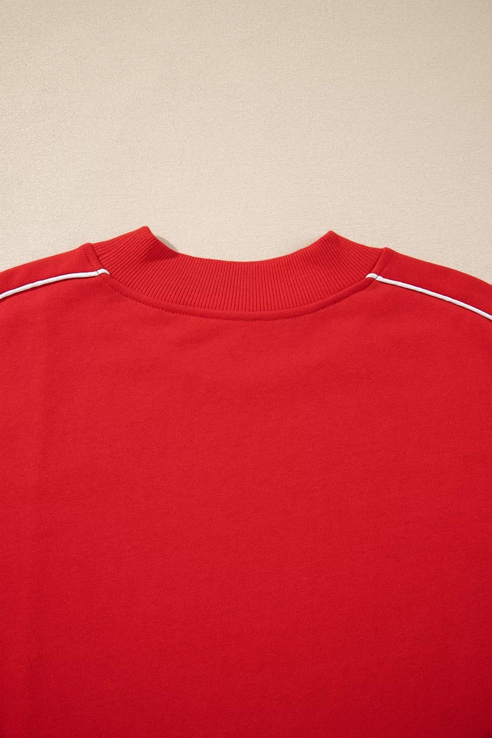 Stand Neck Long Sleeve Regular Fit Sweatshirt