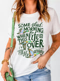 Full Size Slogan Western Flying Mallard Print Relaxed T Shirt Plus Size