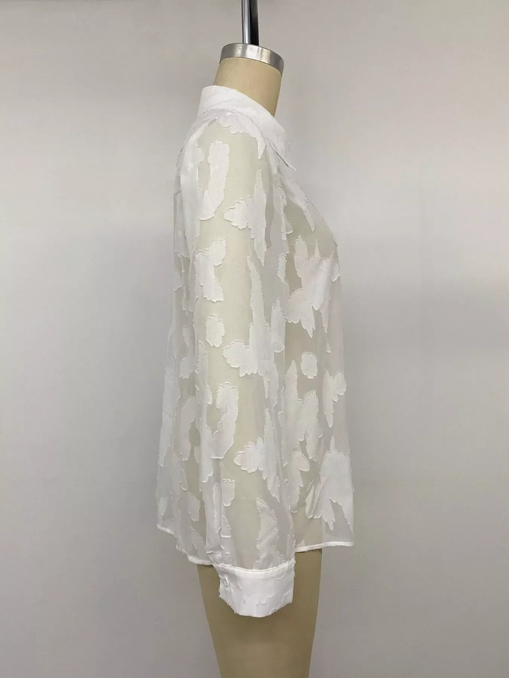 Sheer Button-Down Shirt