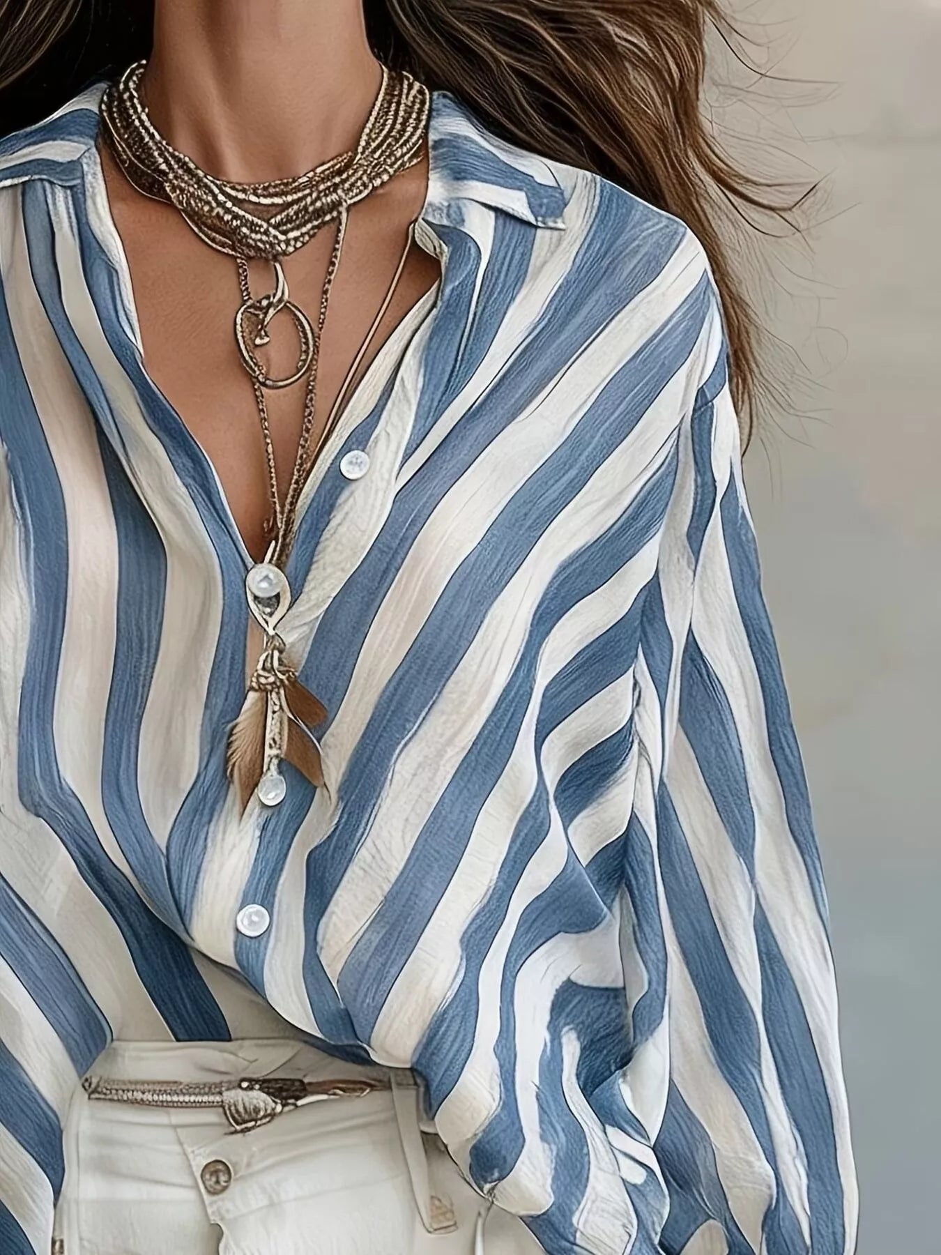Striped Loose Fit Shirt