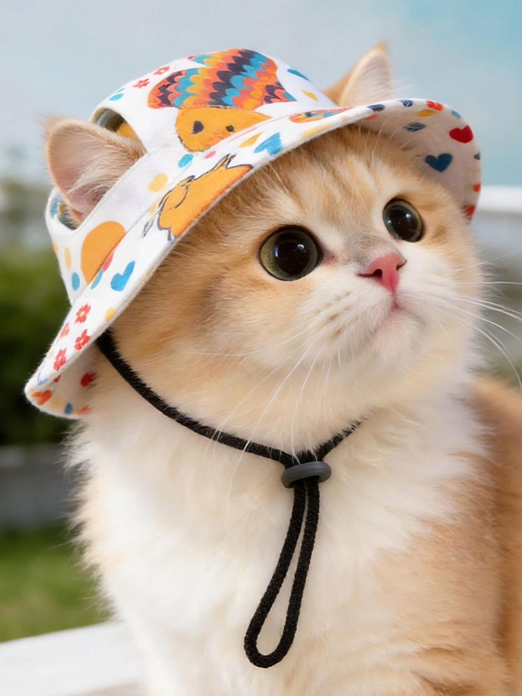 Adjustable Chin Strap Pet Bucket Hat