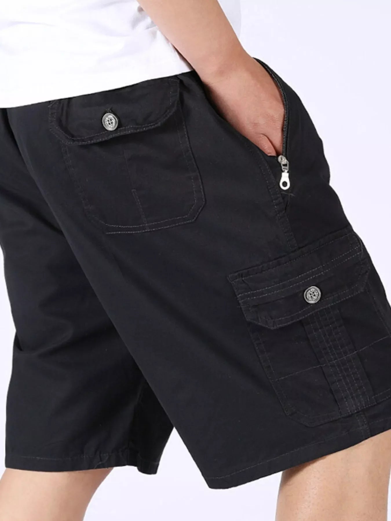 Men's Plus Size Loose Fit Cargo Shorts