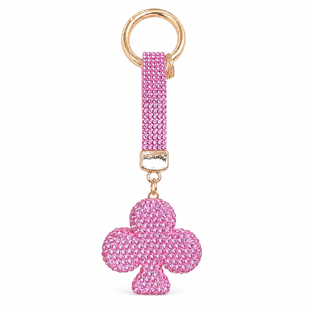 Porcelain Clay Full-diamond Plum Blossom Keychain