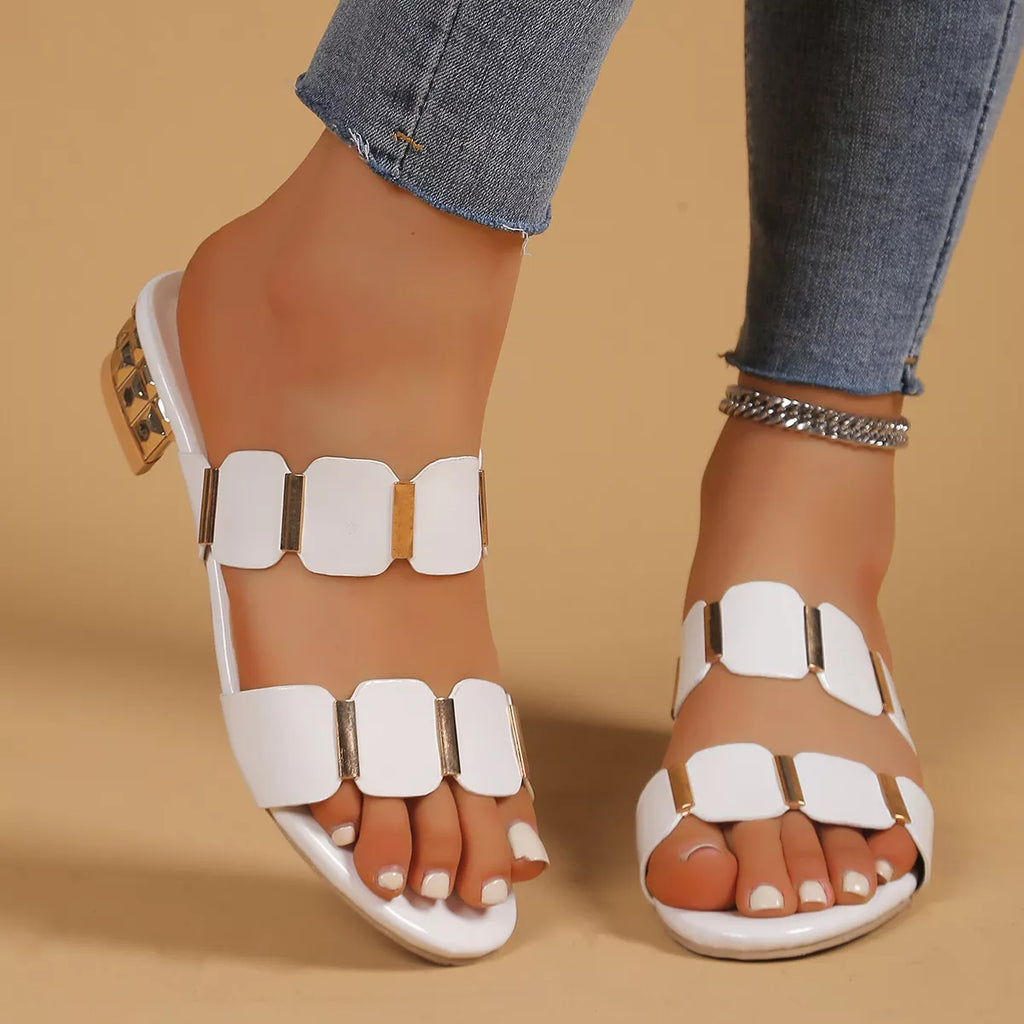 Open Toe Block Heels Sandals