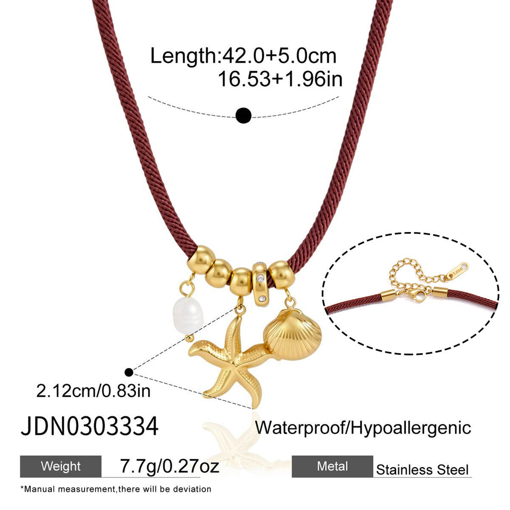 Star Pearl Chain Necklace