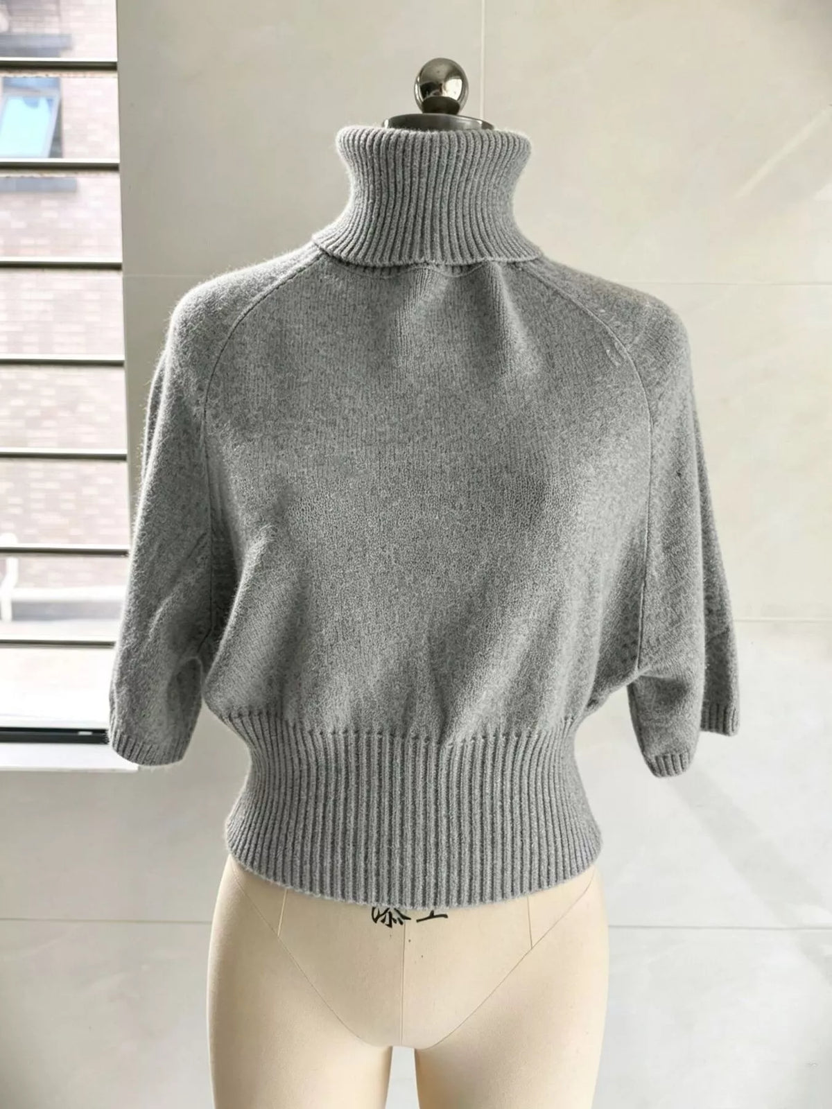 Turtleneck Batwing Sleeve Sweater
