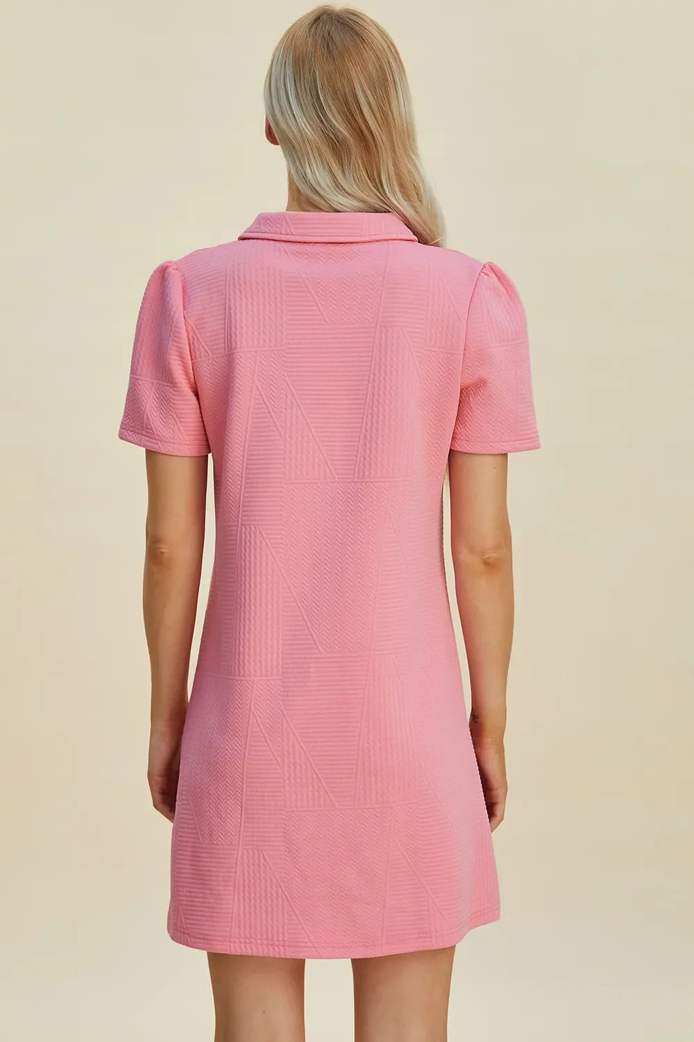 Texture Short Sleeve Dress