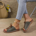 Open Toe Lace Up Sandals