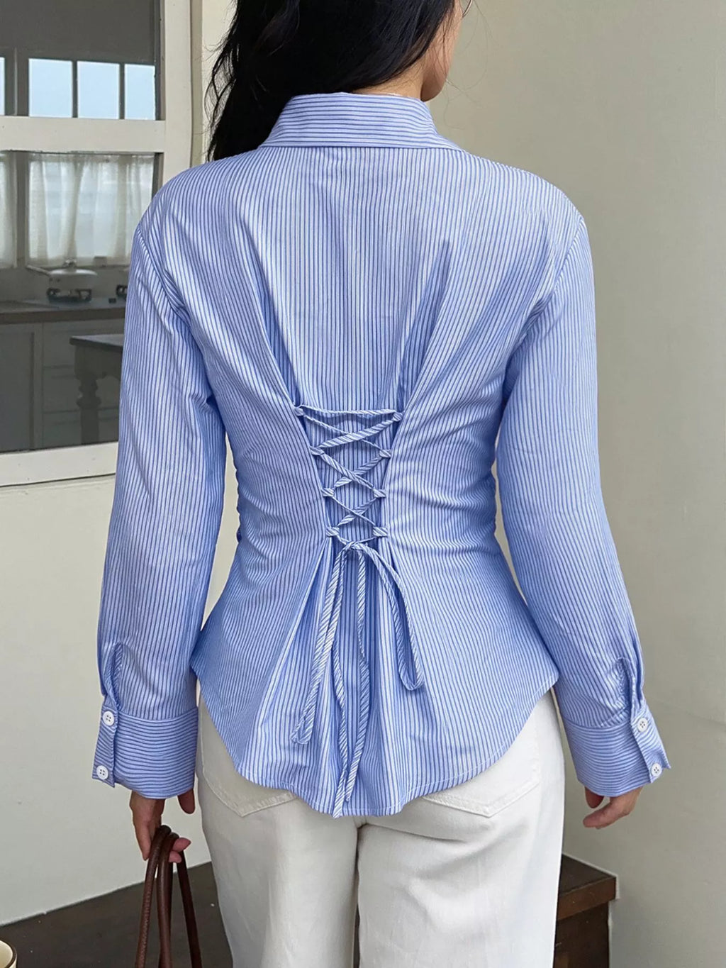 Striped Slim-Fit Button-Down Shirt
