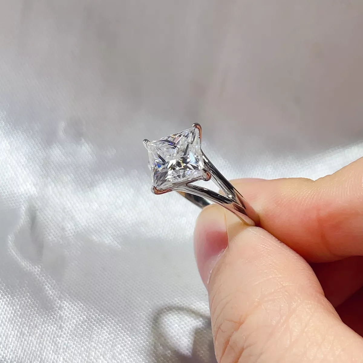 3 Carat 925 Sterling Silver Moissanite Ring