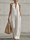 Halter Neck Wide-Leg Jumpsuit