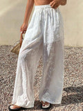 Drawstring Wide-Leg Pants