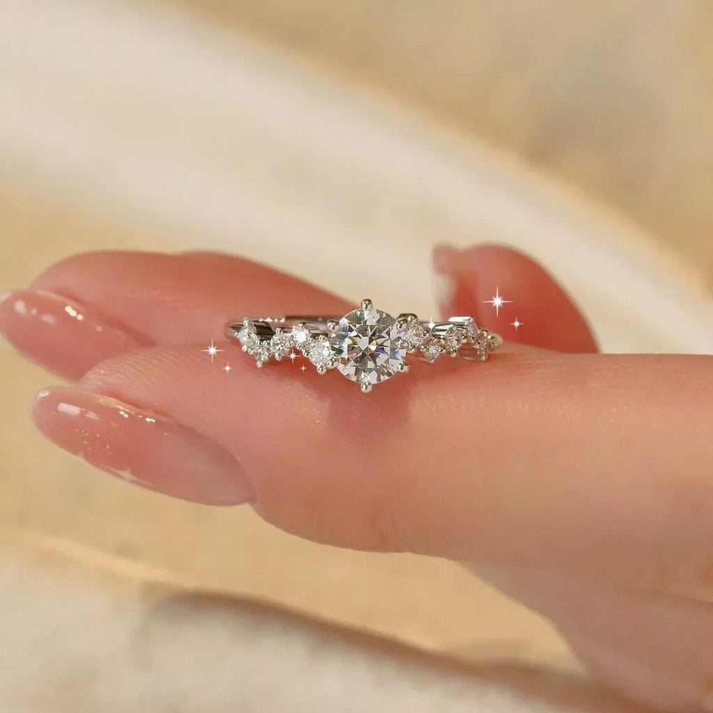 1 Carat 925 Sterling Silver Moissanite Ring