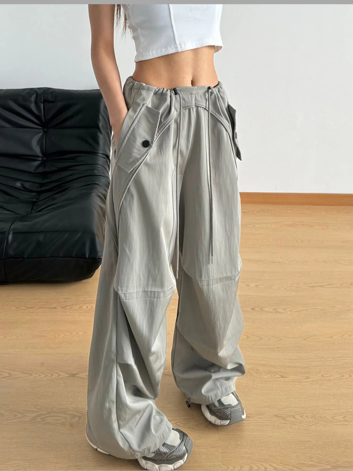 Wide Leg Drawstring Pants