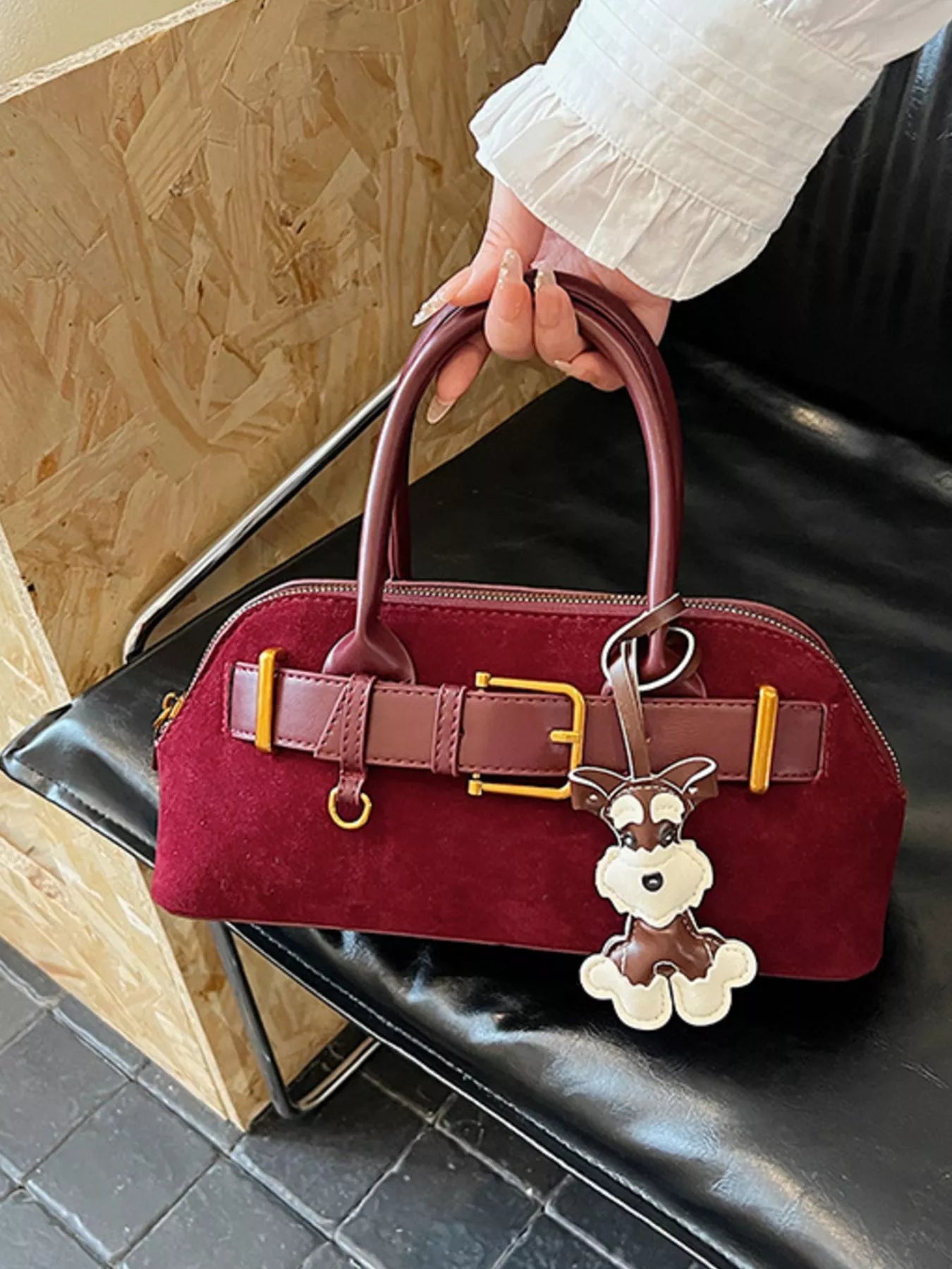 Buckle Decor Crossbody Bag