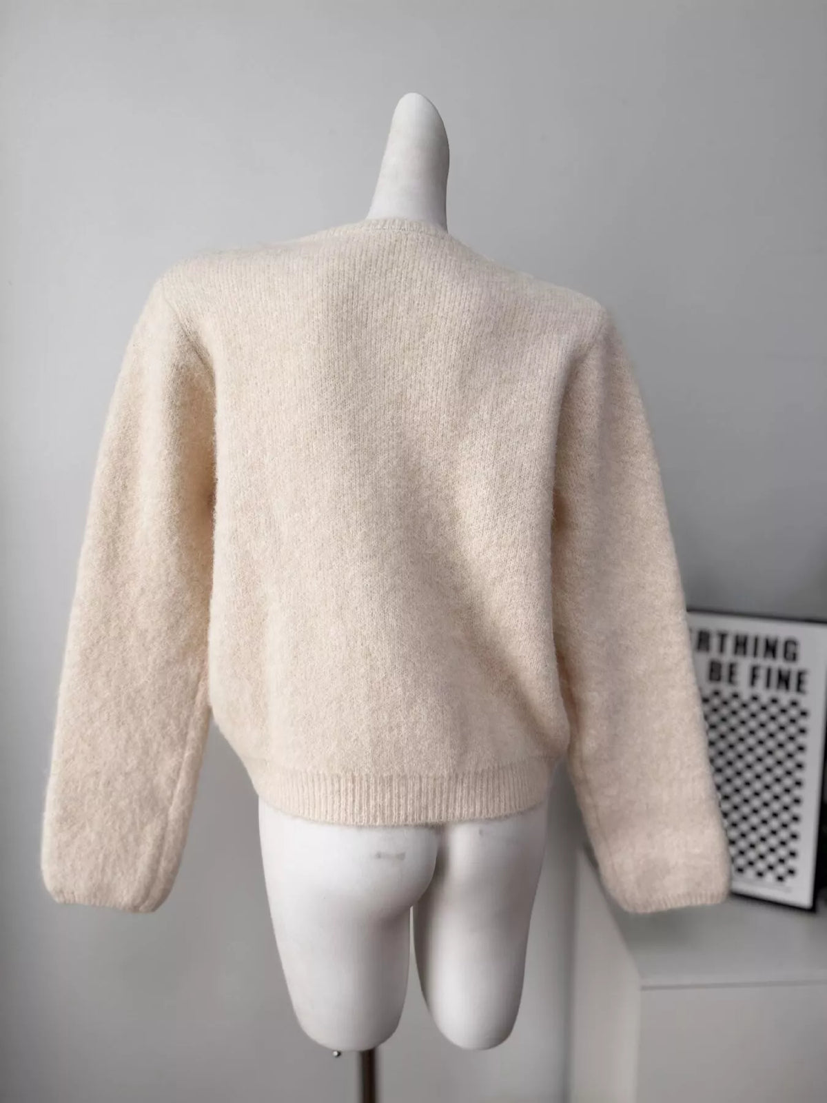 Fuzzy Knit Button-Down Cardigan